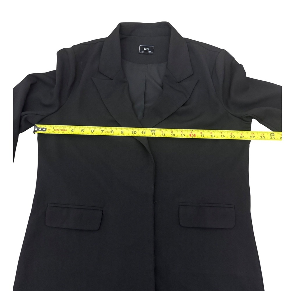 HAVE Los Angeles Womens Black Open Front Blazer Jacket Size L - Picture 6 of 7